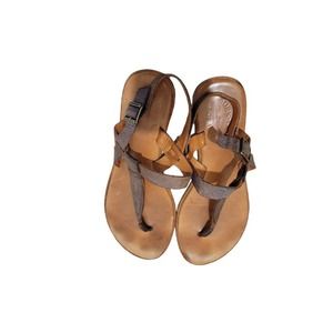 Kork Ease Brown leather Strappy Thong Sandals Size 9